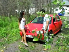 Дорожная проститутка пососала и потрахалась