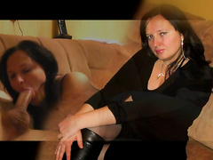 Водитель трахает в рот бухгалтера у нее в гостях