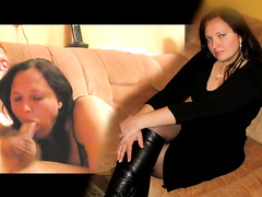 Водитель трахает в рот бухгалтера у нее в гостях