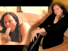 Водитель трахает в рот бухгалтера у нее в гостях